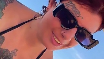 She Gave A Blowjob On The Sand In Full View Of Everyone