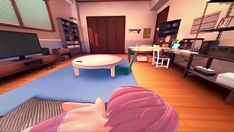 Natsuki Swallows And Spits Out Semen Before Being Penetrated In A First-Person View Perspective - Doki Doki Literature Club Hentai