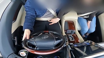 A Married Woman Relieves Her Frustration By Giving A Handjob While In The Car
