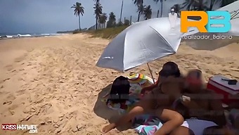 Baiano'S Wife Joins In For A Steamy Beach Encounter With Kriss Hotwife