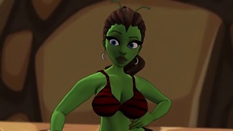 Sexy Green-Skinned Alien With A Big Booty Arrives For Interracial Sex - Ai Voices