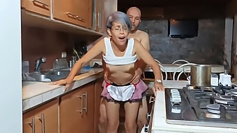 Stepmom And I Have Sex In The Kitchen With The Husband Nearby