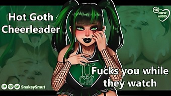 Goth Cheerleader Gives Blowjob And Gets Fucked By Group In Hd
