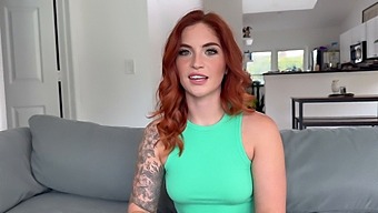 Redheaded Bombshell Seeks Help From Her Neighbor With A Big Dick