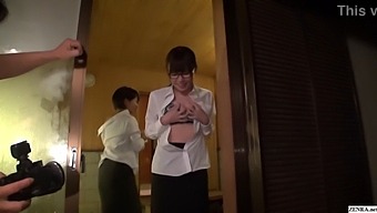 A Group Of Japanese Women Participate In An Adulterous Group Sex Session
